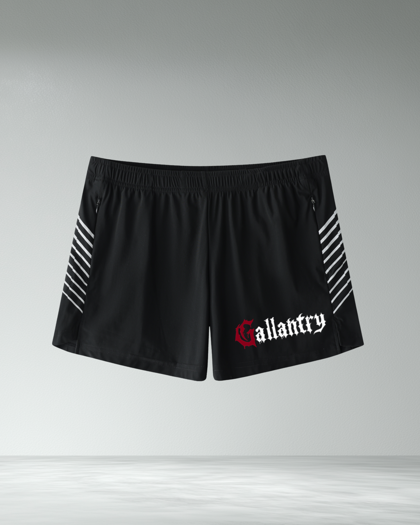 Classic striped training shorts
