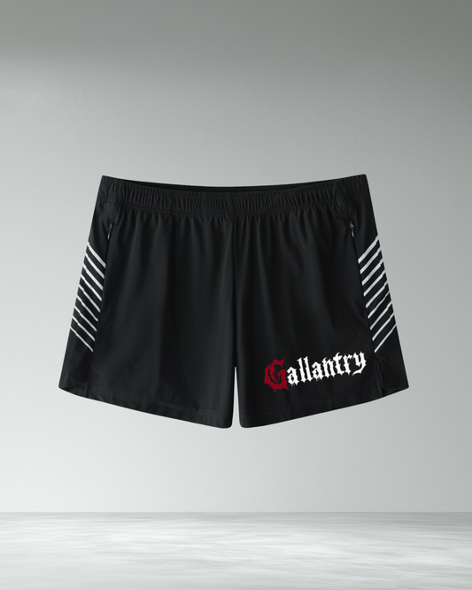 Classic striped training shorts