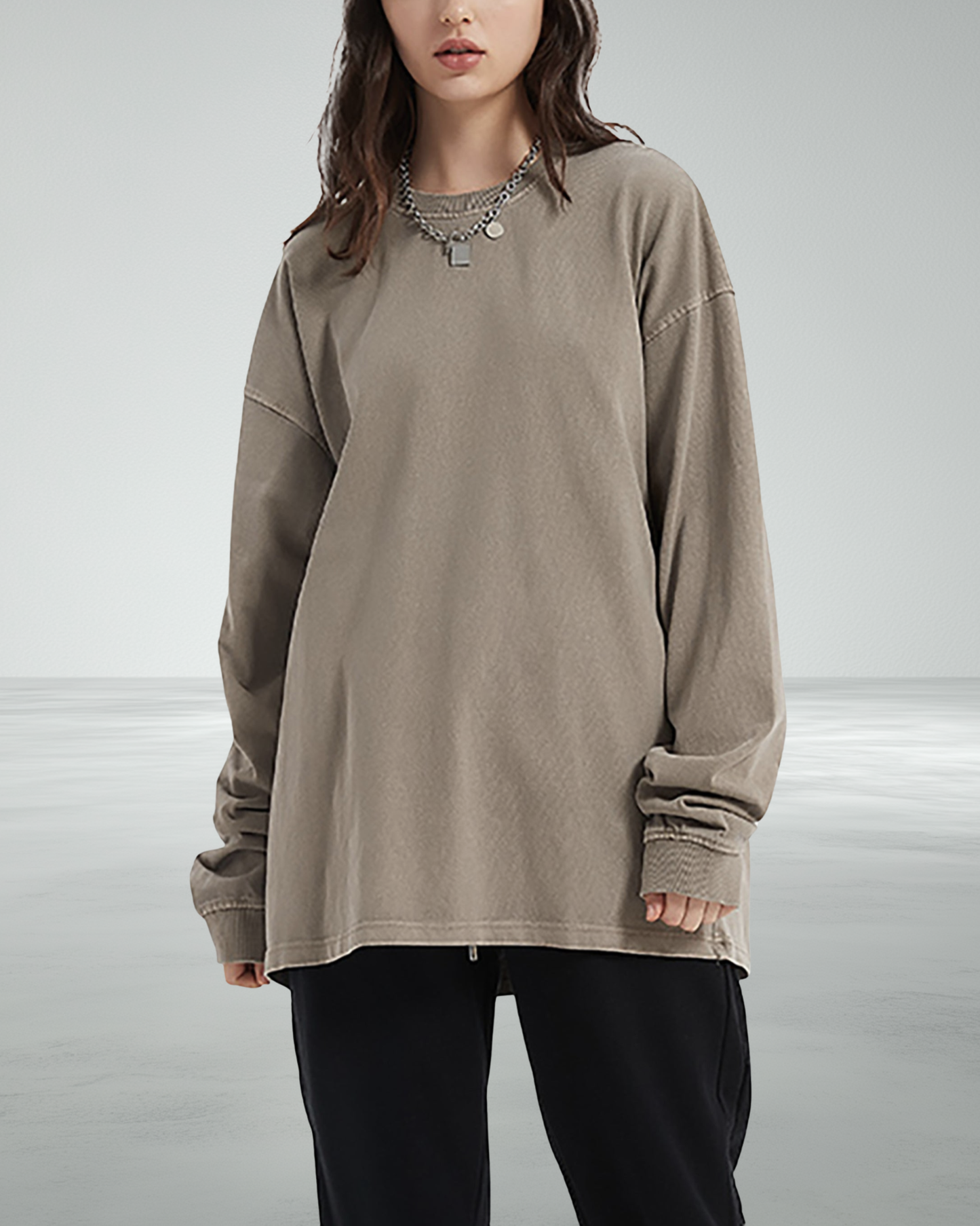 Vintage Wash Long Sleeve Barbed 'EYL' T