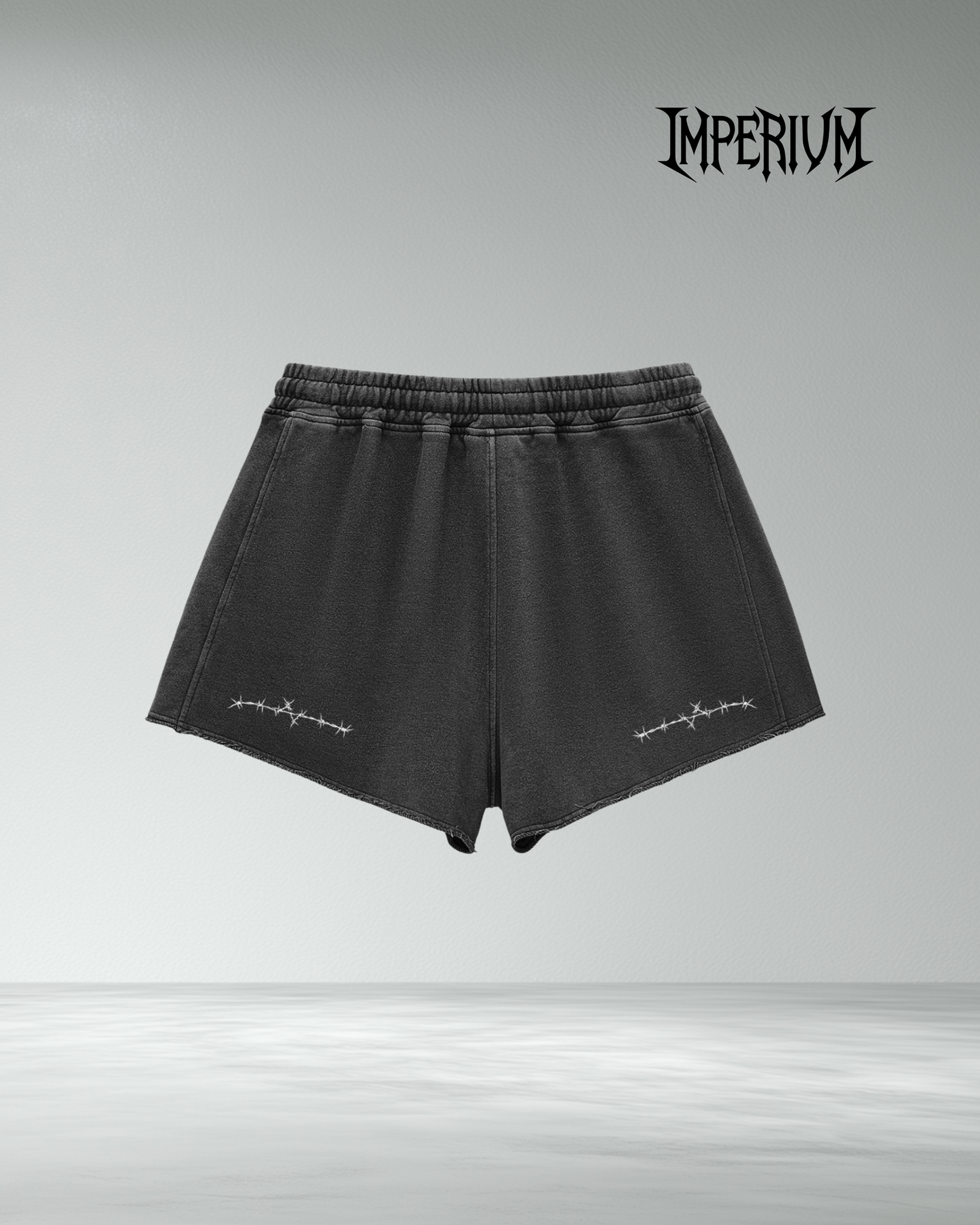 Imperium Womens Vintage Wash Raw Hem Shorts