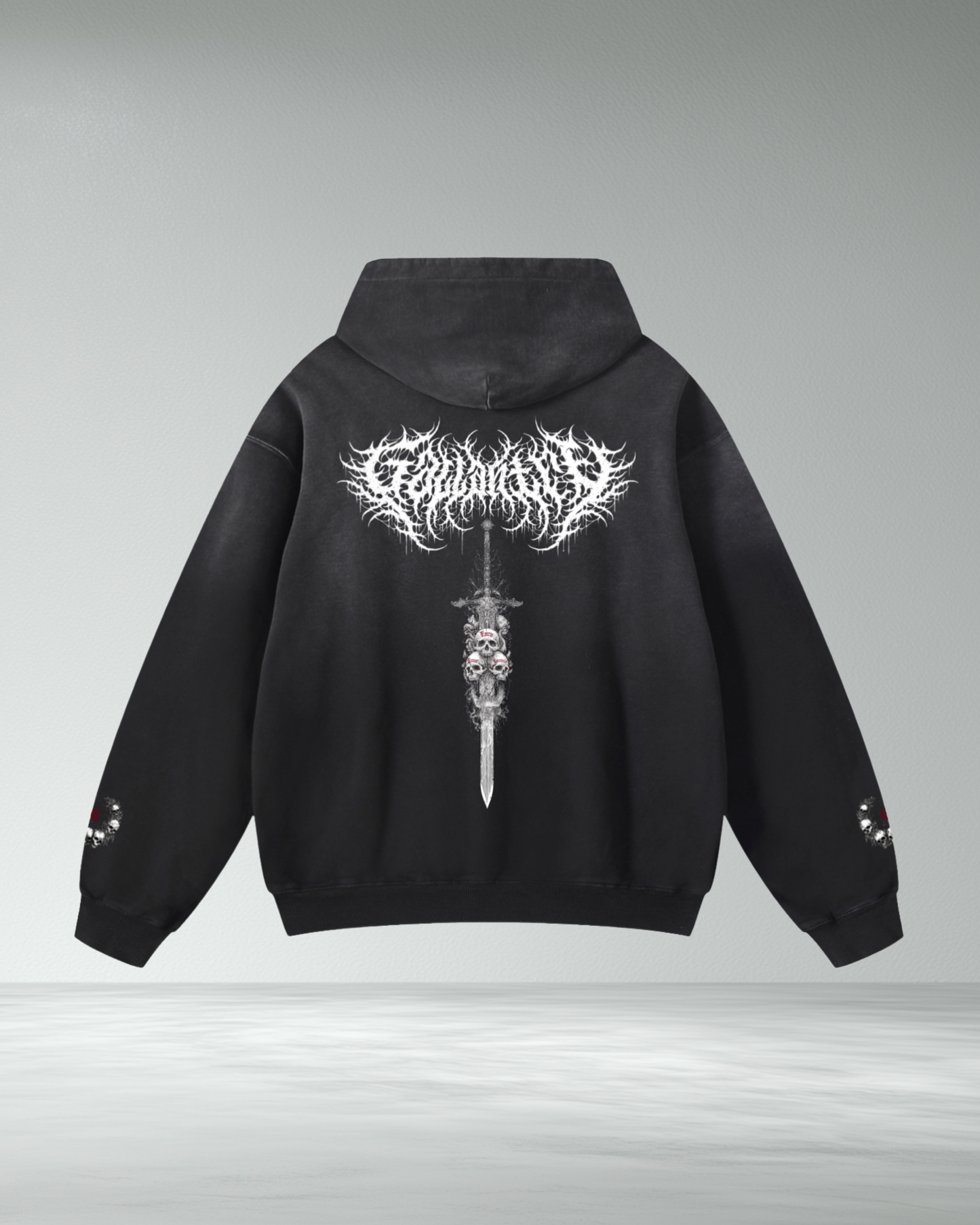 Heavyweight 'EYL' Oversized Faded Hoodie