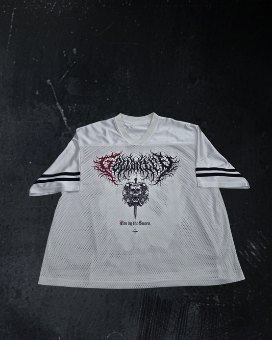 Deathcore oversized 'live by the sword, die by the scythe' jersey