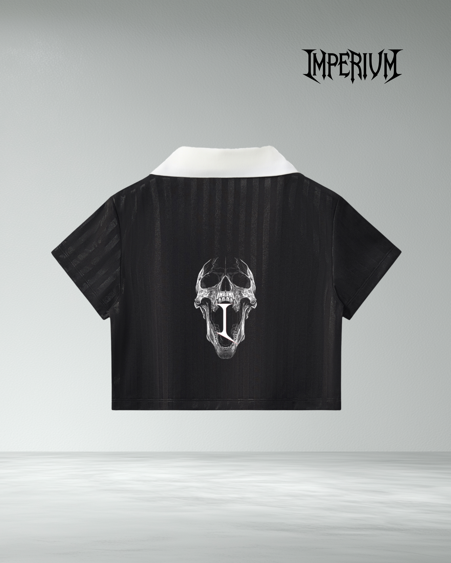 Imperium Womens Striped Cropped Jersey