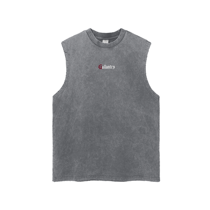 Classic 'Subtle' snow wash frayed hem tank