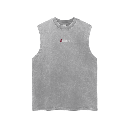 Classic 'Subtle' snow wash frayed hem tank