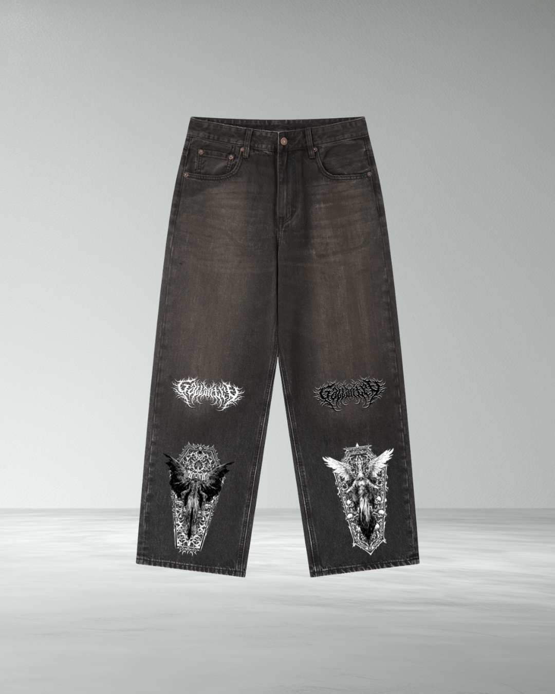 Vintage Wash Heavyweight Graphic Jeans