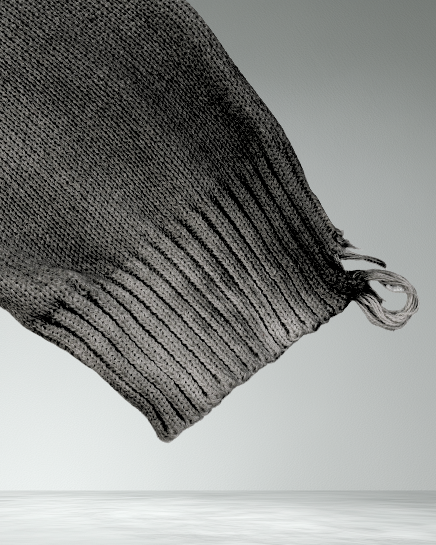 Deathcore oversized distressed knit sweater