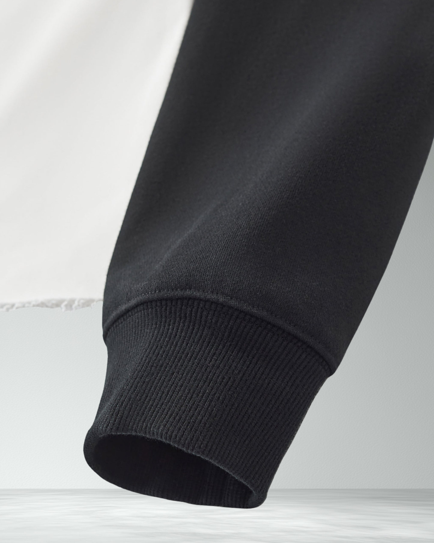 Cropped Contrast Raw Hem Sweatshirt