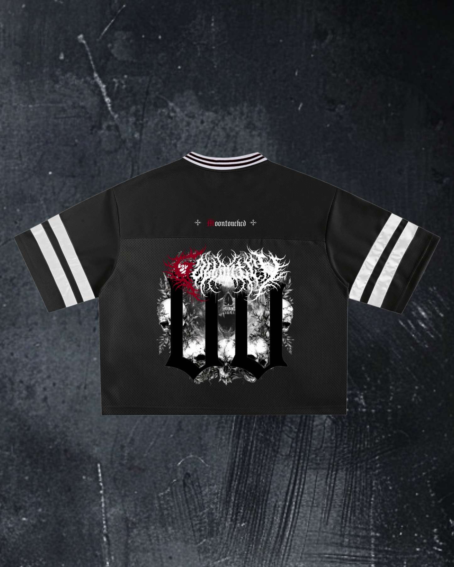 Deathcore cropped 'Moontouched' boxy jersey
