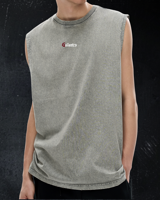 Classic 'Subtle' vintage wash frayed hem tank