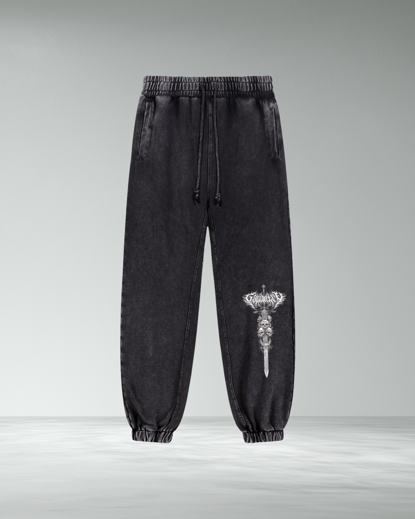 Vintage Wash 'EYL' Heavyweight Cuffed Joggers