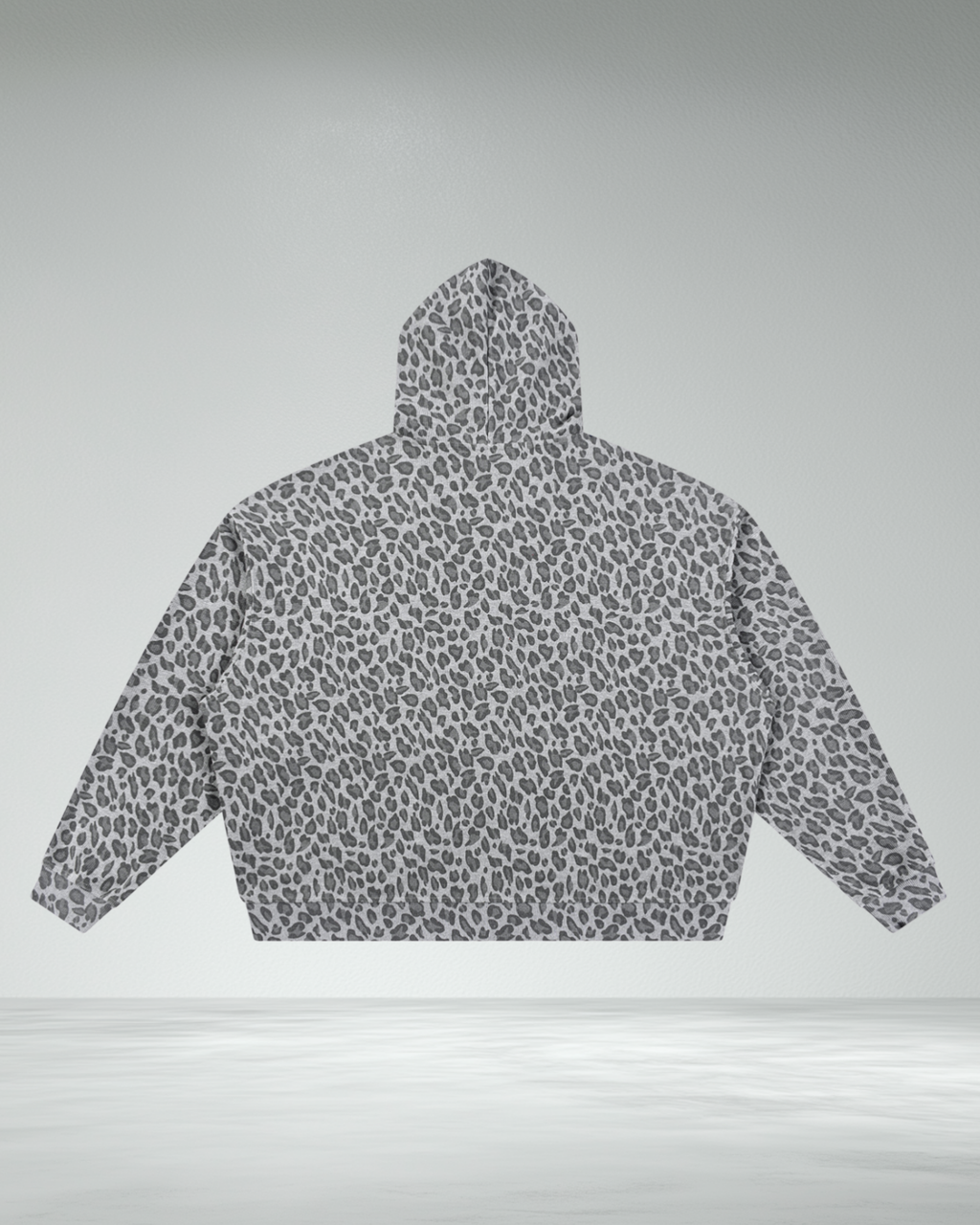 Waffle Leopard Two-Way Zip Hoodie