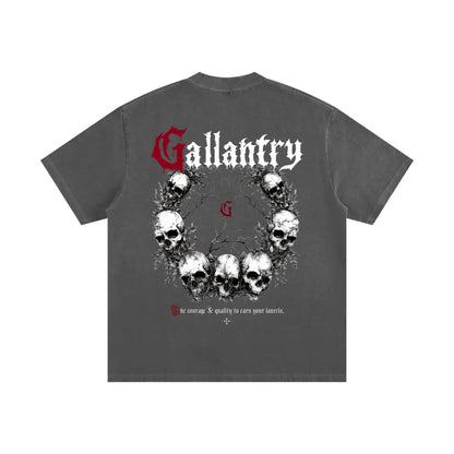 Classic heavyweight vintage washed frayed t - Studio Gallantry