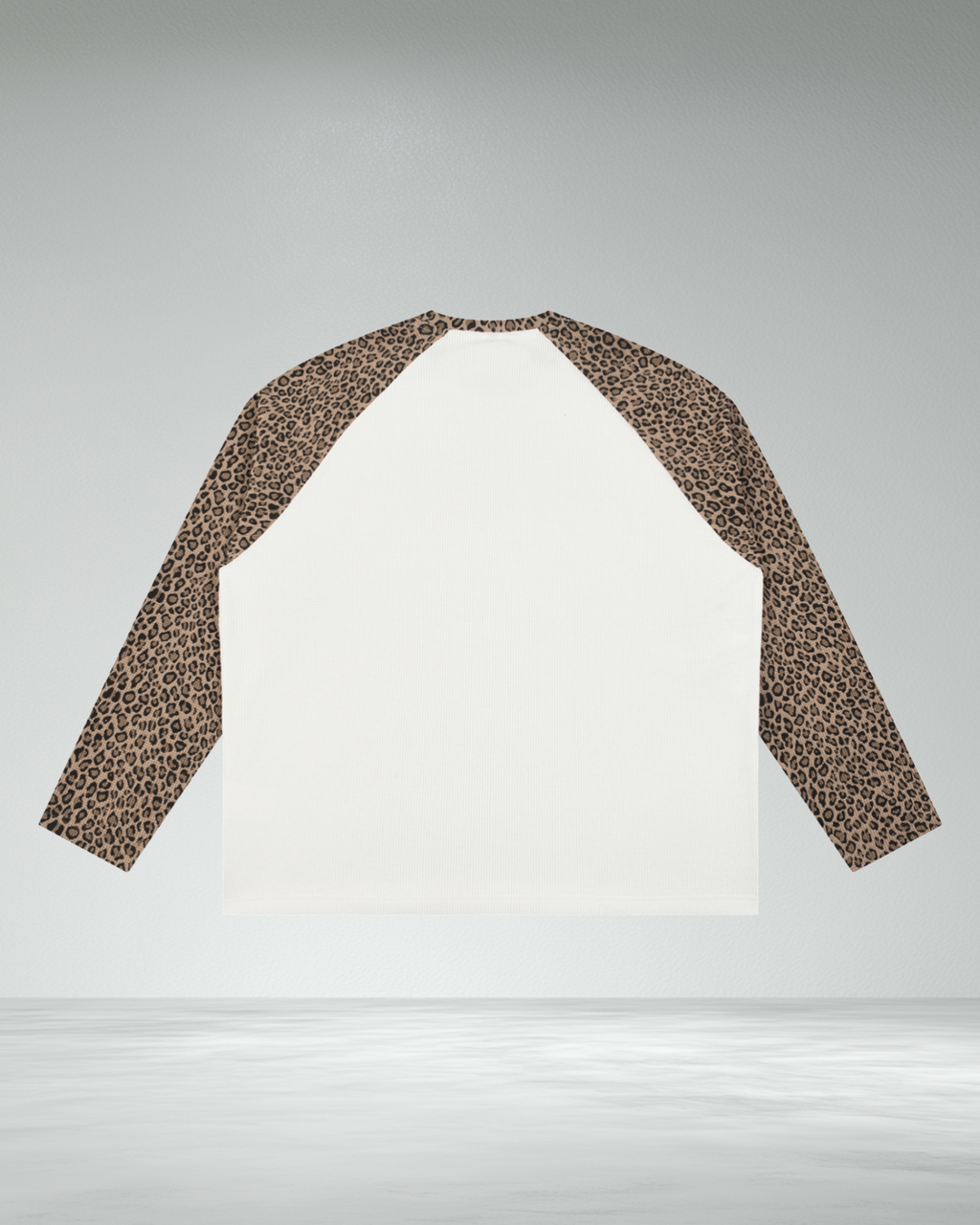 Leopard Contrast Waffle Longsleeve t