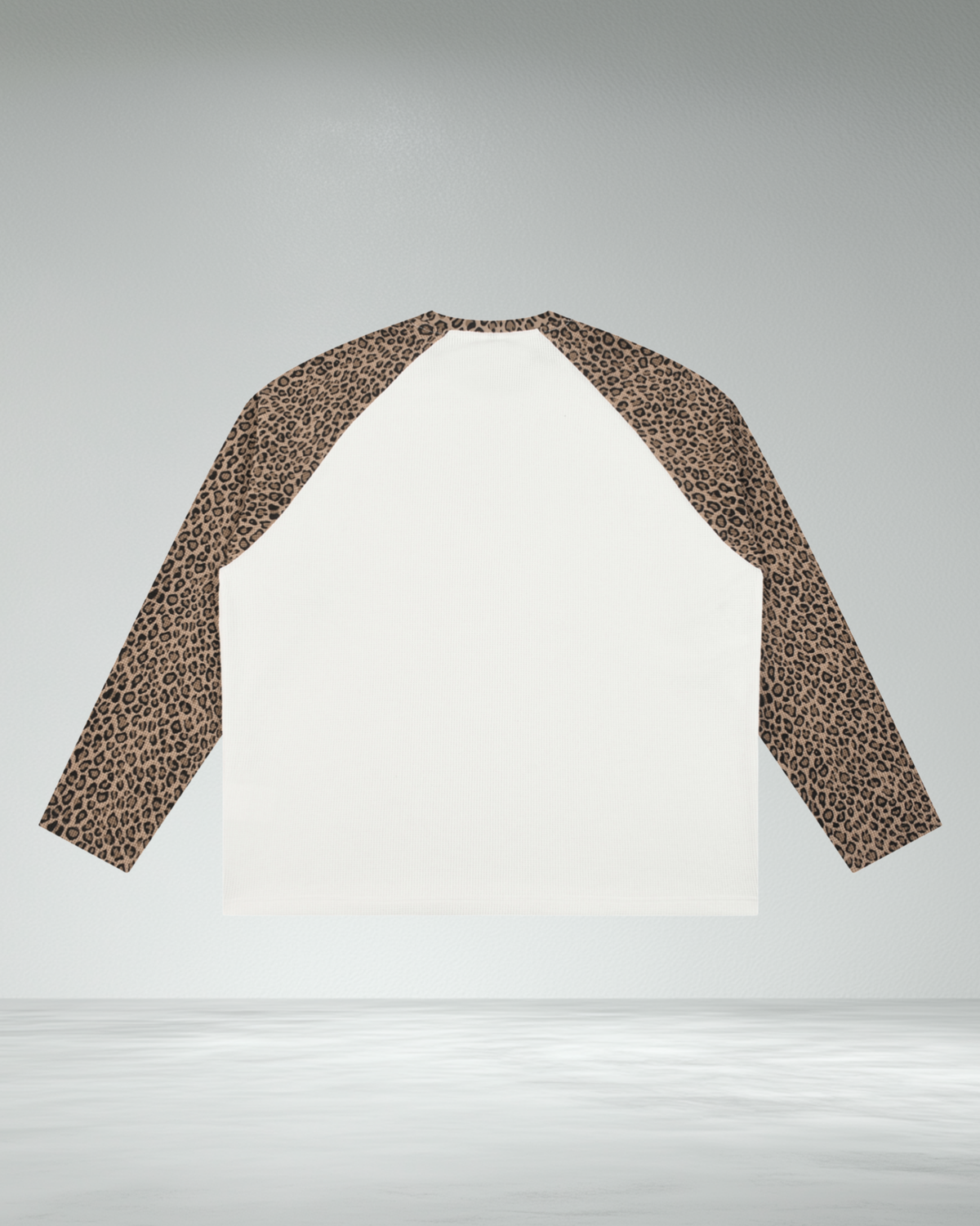 Leopard Contrast Waffle Longsleeve t