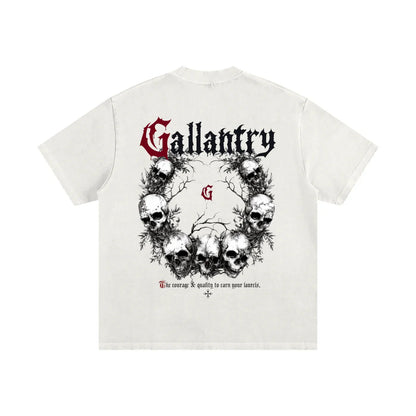 Classic heavyweight vintage washed frayed t - Studio Gallantry