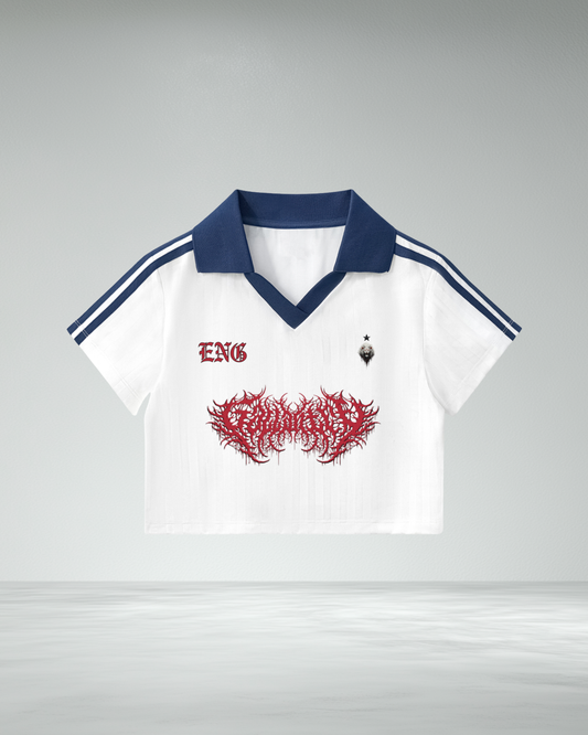 Gallantry x England Petite Cropped Football Jersey