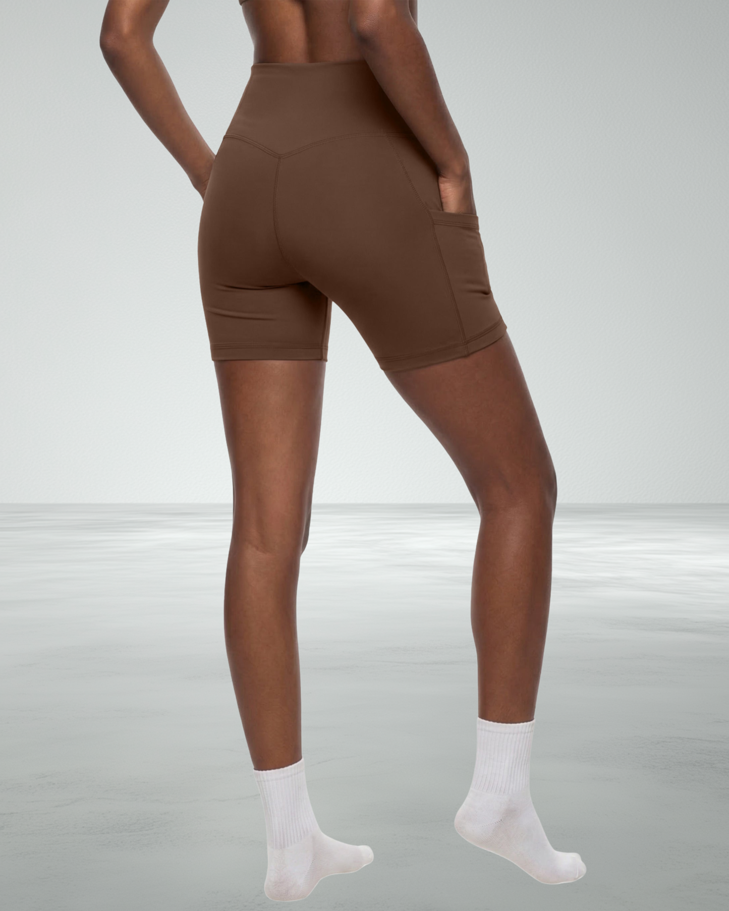 High-Waisted Pocket Gym Shorts