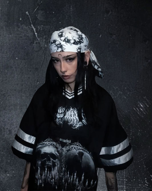 Deathcore cropped 'Moontouched' boxy jersey