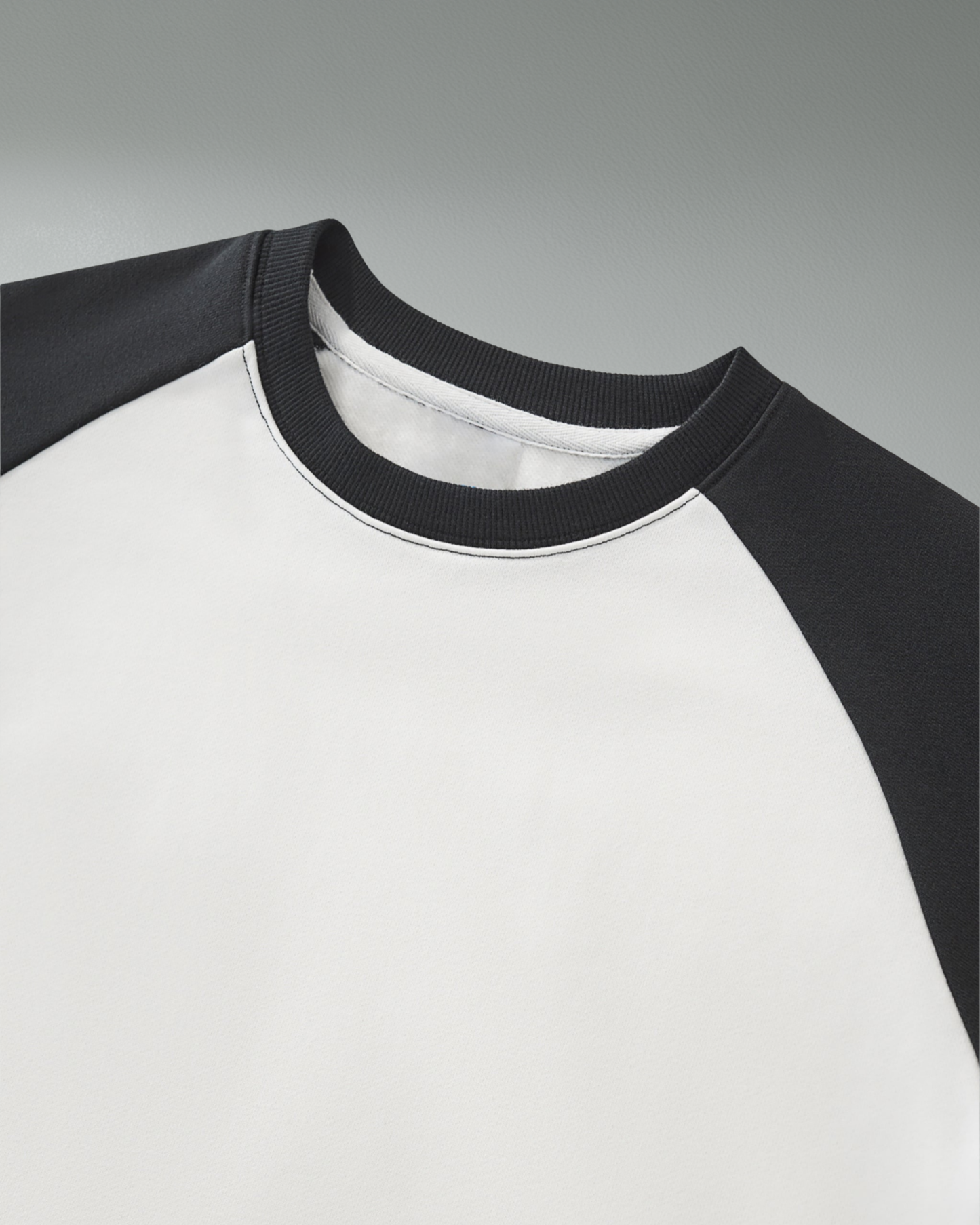 Cropped Contrast Raw Hem Sweatshirt