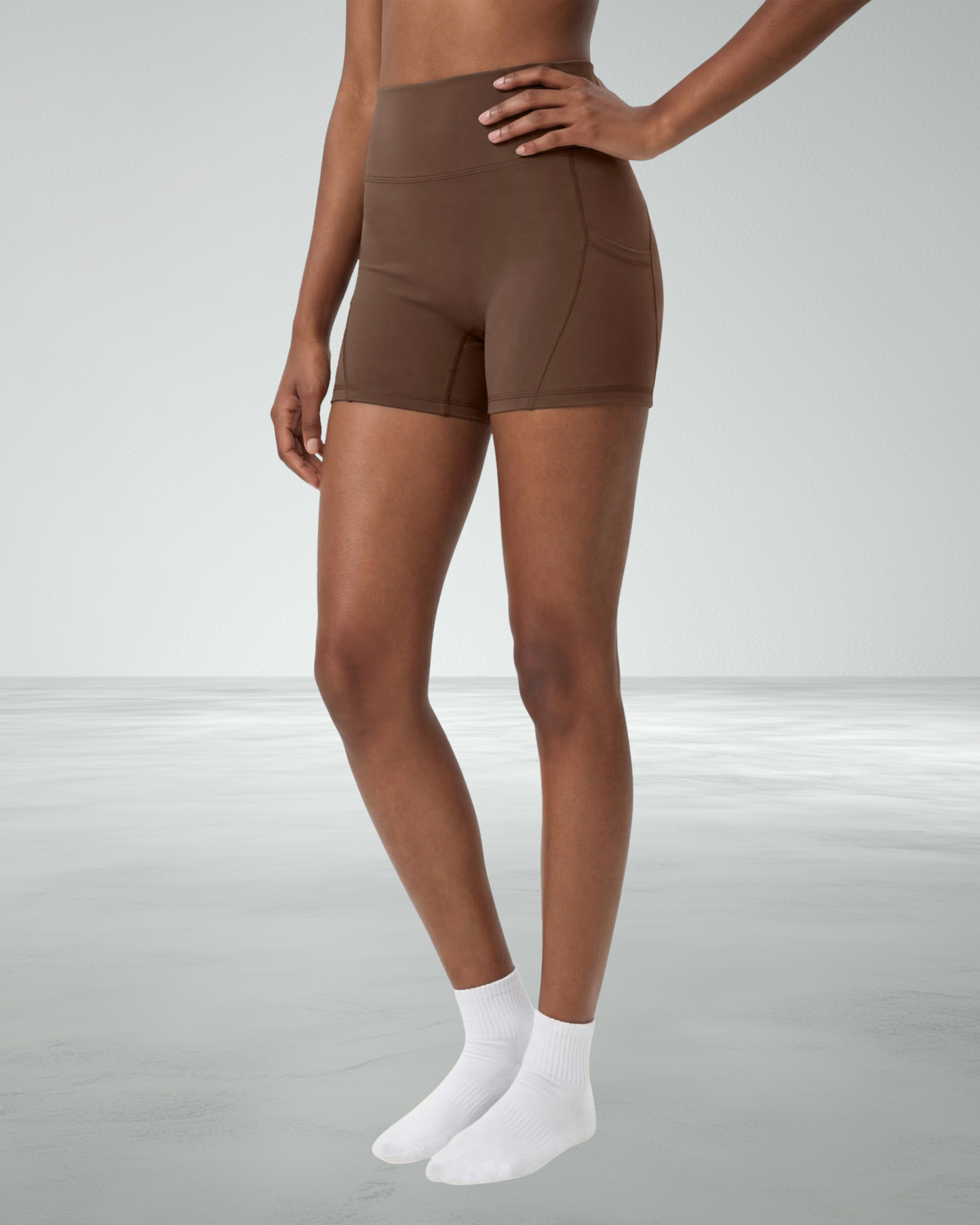 High-Waisted Pocket Gym Shorts