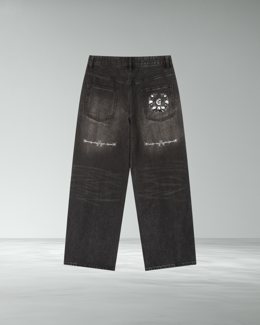 Vintage Wash Heavyweight Graphic Jeans