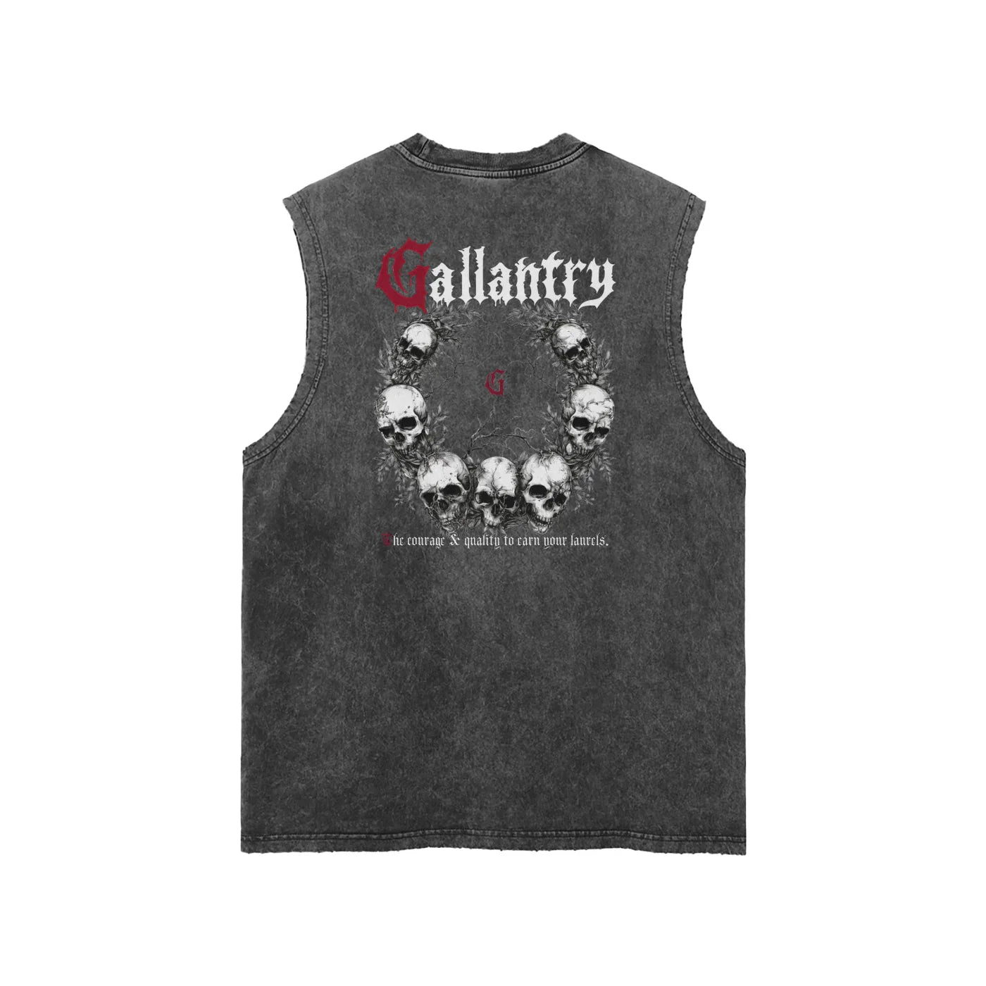 Classic snow washed frayed hem tank - Studio Gallantry