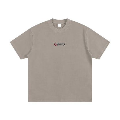 Classic heavyweight vintage washed frayed t - Studio Gallantry