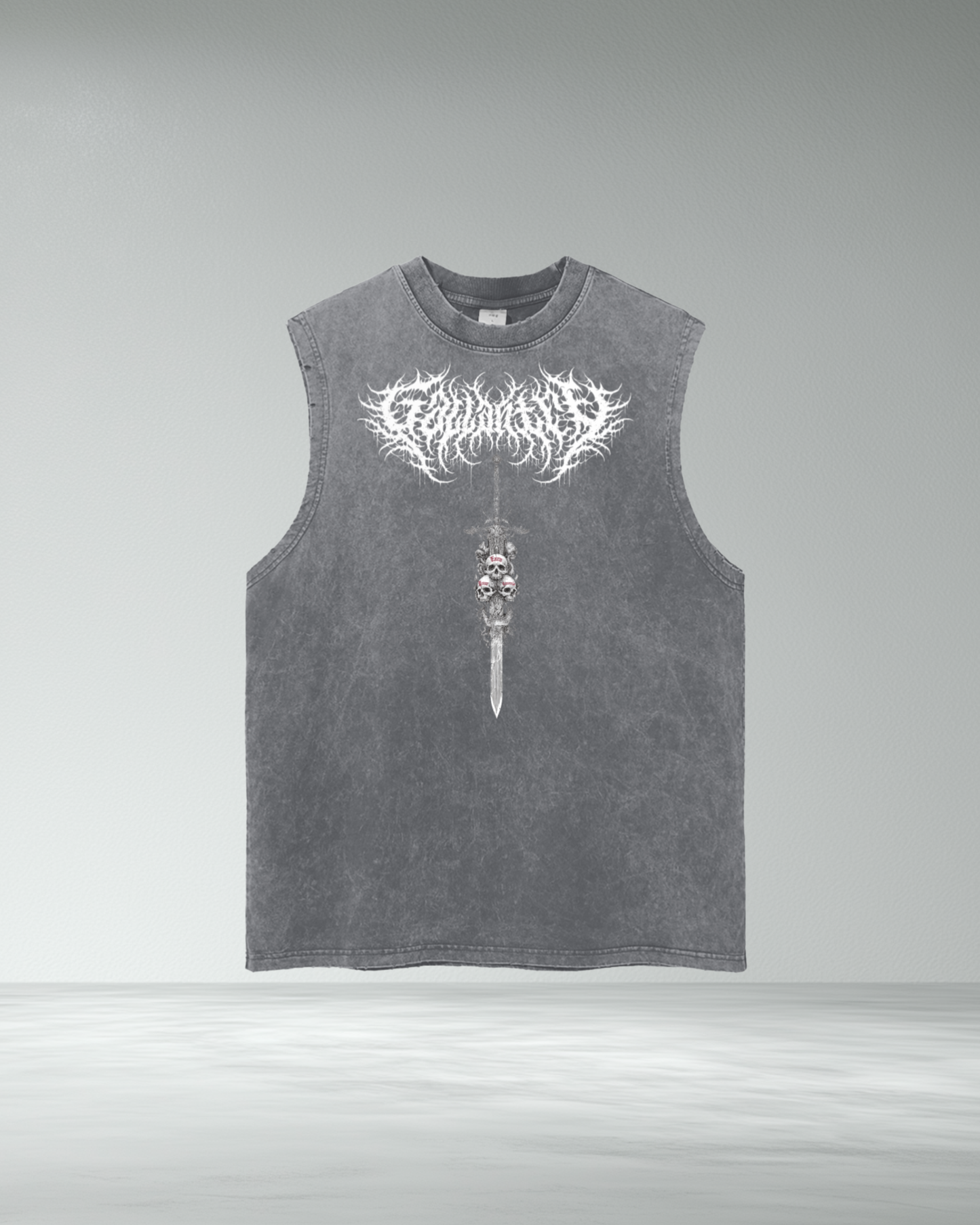 Vintage Wash Frayed Hem 'EYL' tank