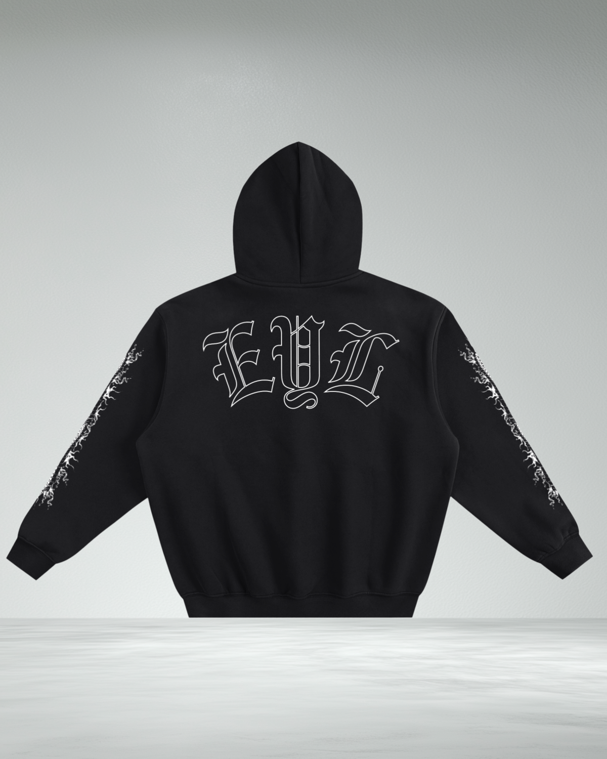 Fleeced Boxy 'Spinal Reaper' Hoodie