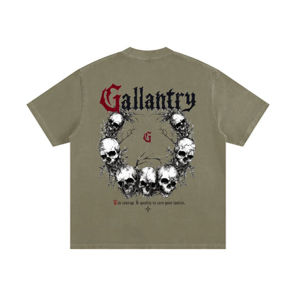 Classic heavyweight vintage washed frayed t - Studio Gallantry