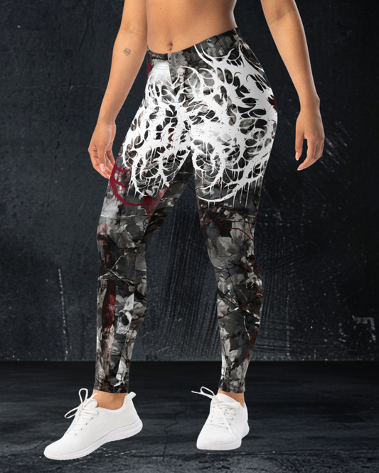 Womens' Deathcore skull camo leggings
