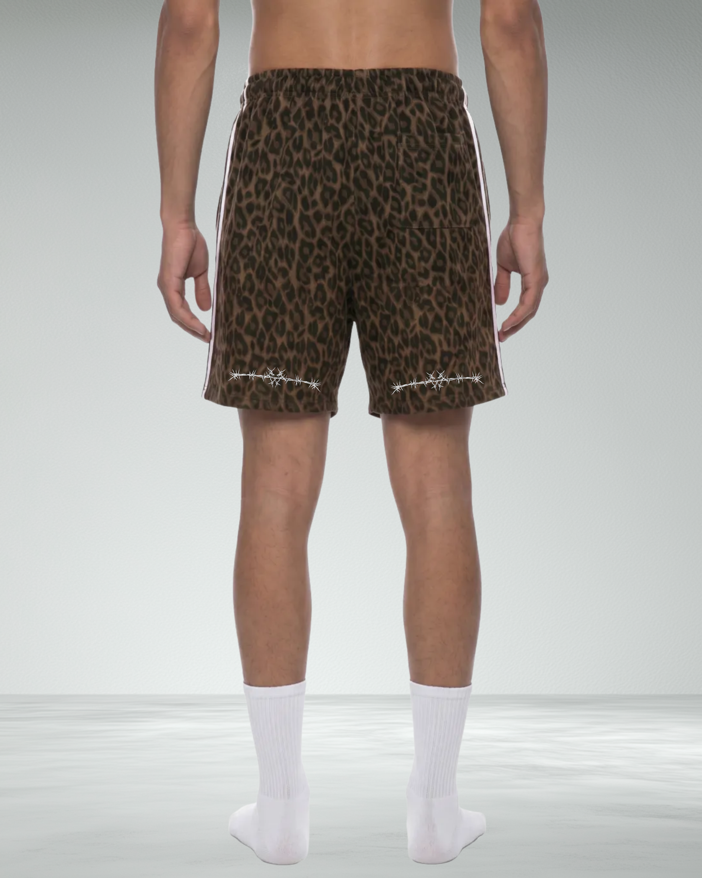Heavyweight Barbed Leopard Shorts