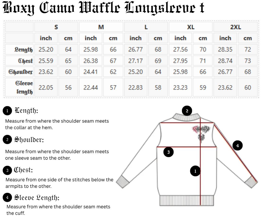 Boxy Camo Waffle Longsleeve t