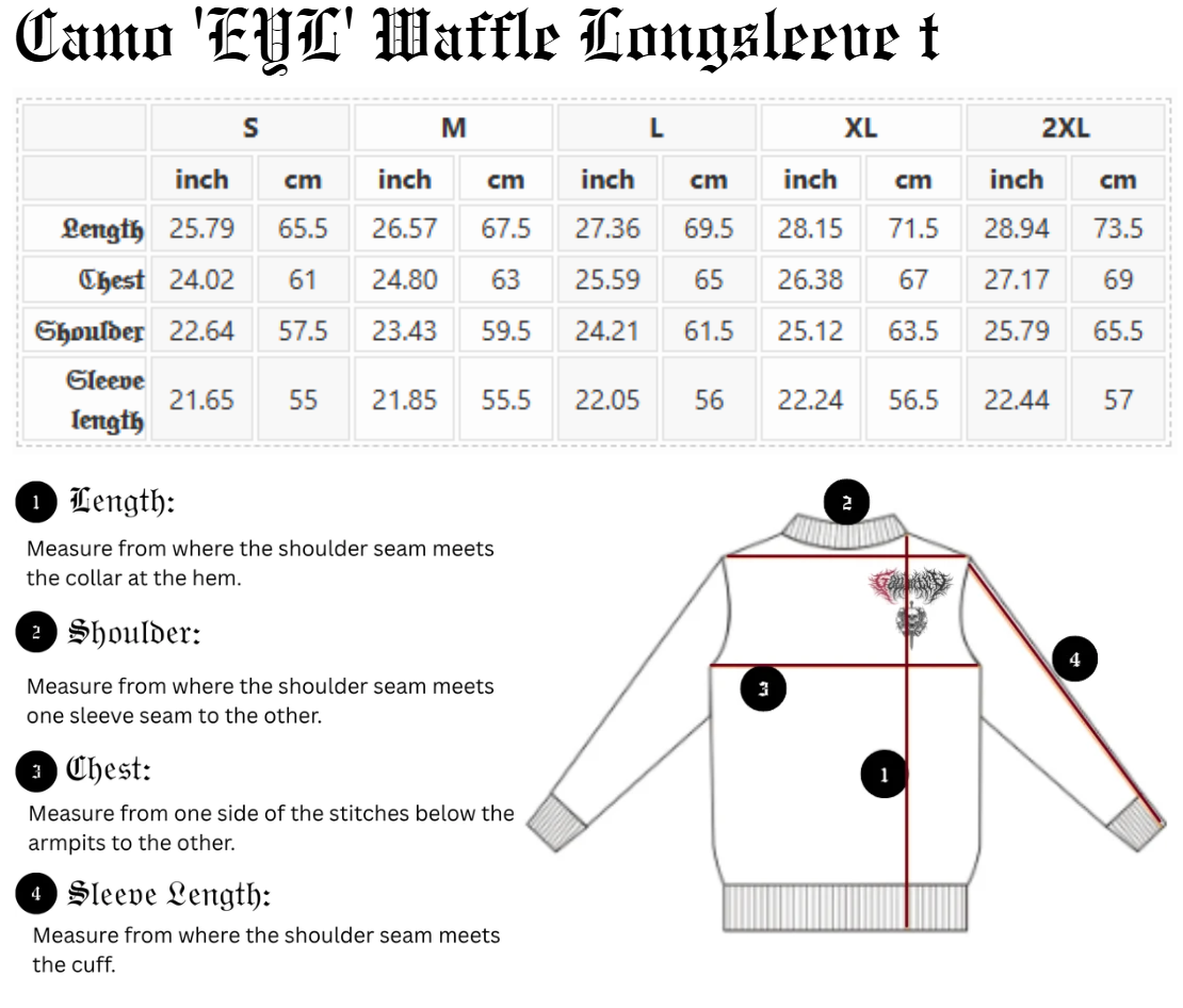 Camo 'EYL' Waffle Longsleeve t