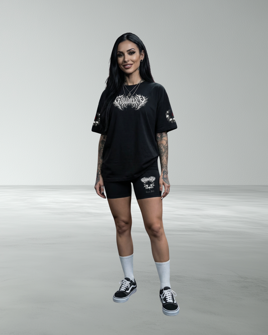 High-Waisted 'Gym-Bat' Gym Shorts