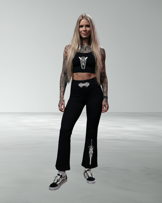 Women's High-Waisted 'EYL' Flare Leggings