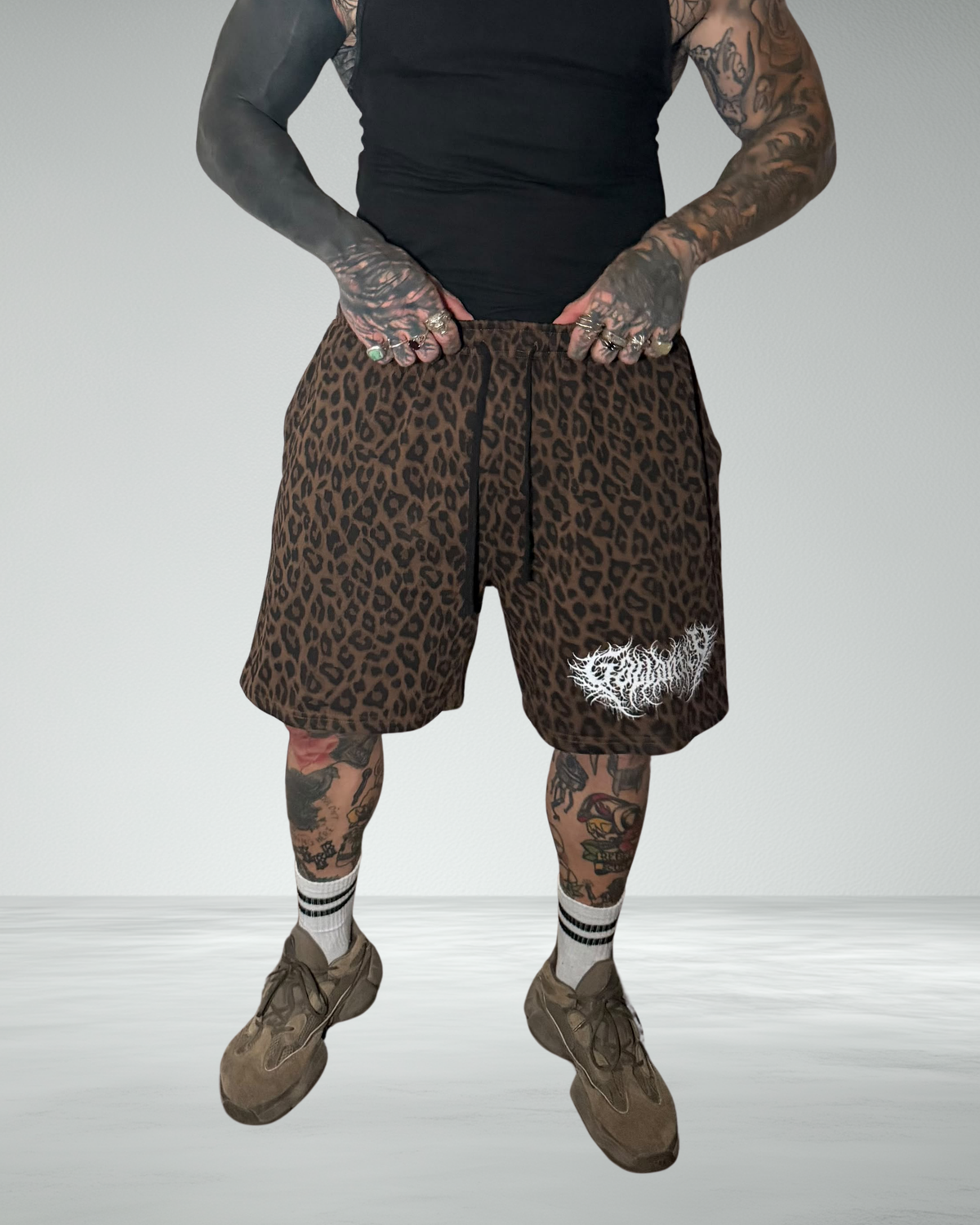 Heavyweight Barbed Leopard Shorts
