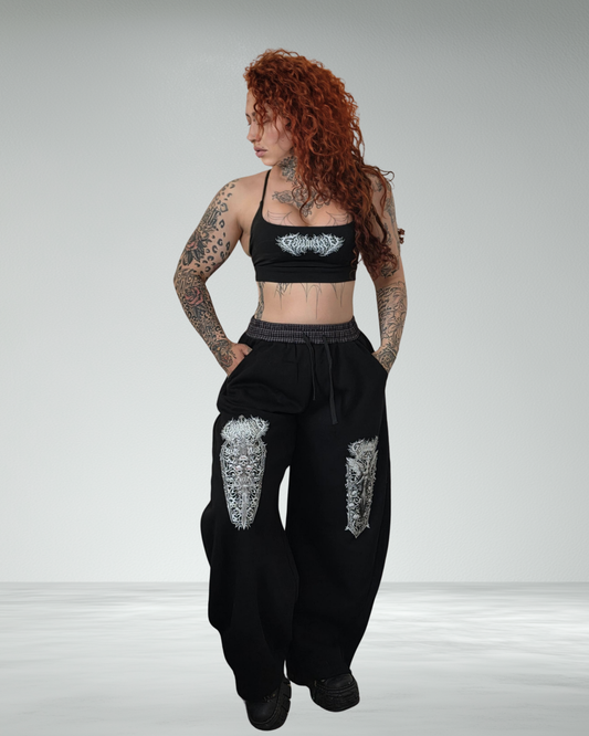 Plaid Baggy 'Coffin' Barrel Joggers