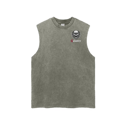 Classic snow washed frayed hem tank - Studio Gallantry