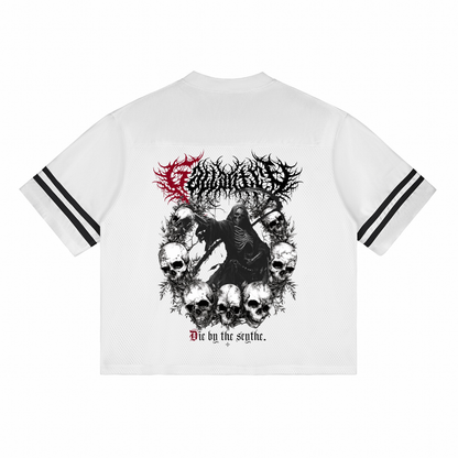 Deathcore oversized premium 'live by the sword, die by the scythe' jersey