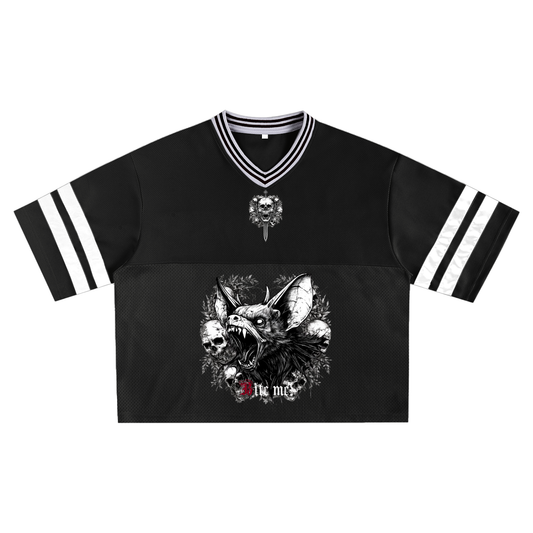Deathcore cropped 'Bite Me' boxy jersey