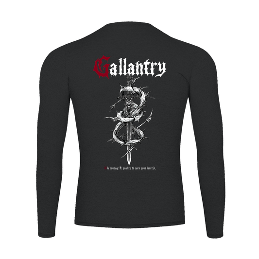 Classic 'barbed sword' performance long sleeve training t - Studio Gallantry