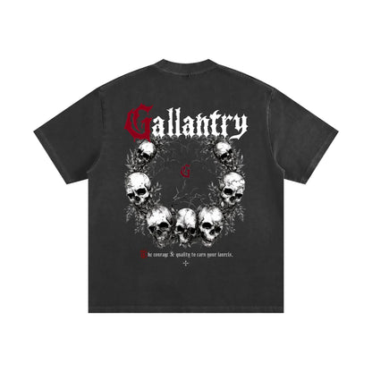 Classic heavyweight vintage washed frayed t - Studio Gallantry