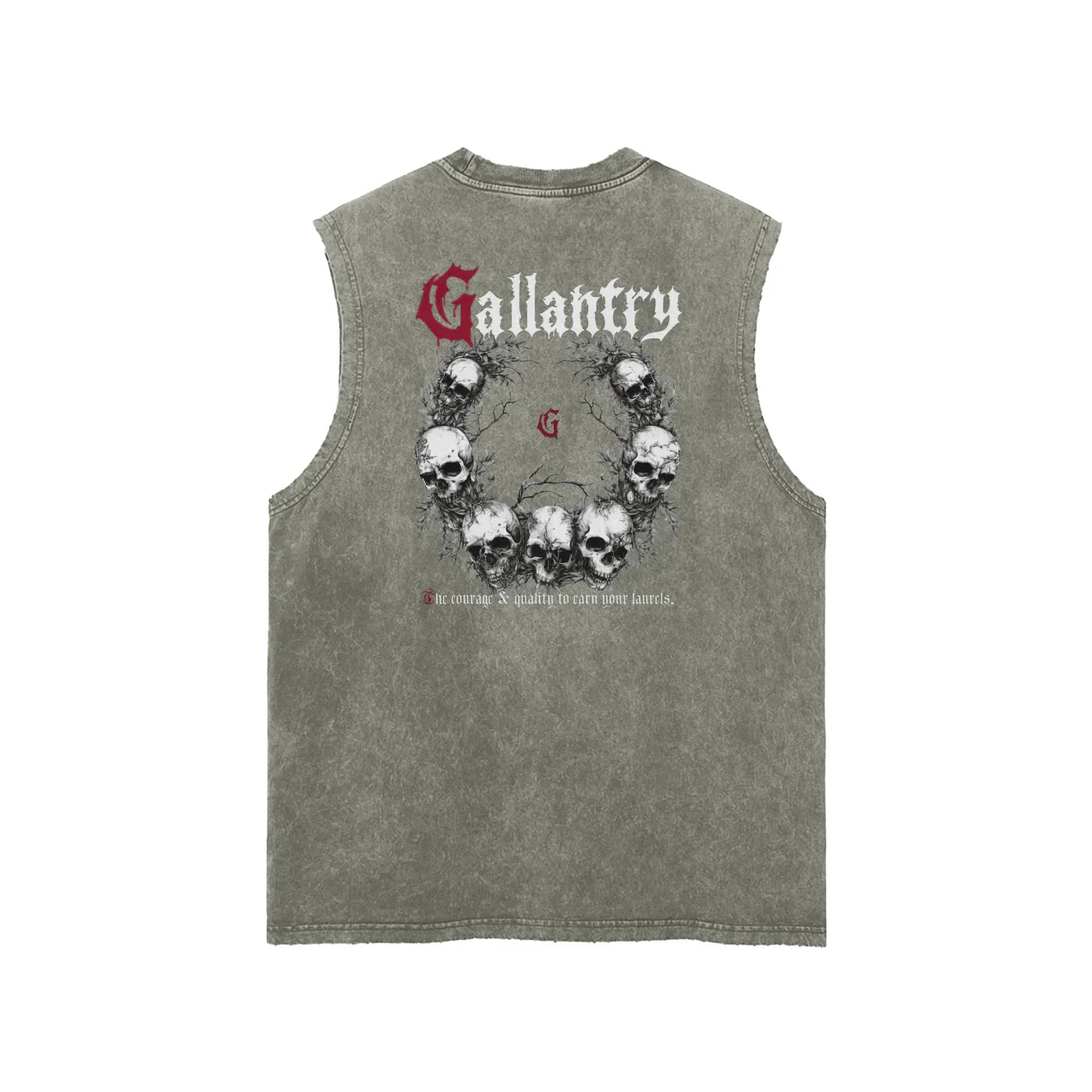 Classic snow washed frayed hem tank - Studio Gallantry