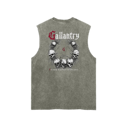 Classic snow washed frayed hem tank - Studio Gallantry