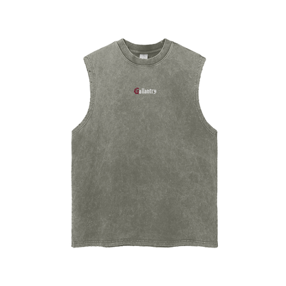 Classic 'Subtle' snow wash frayed hem tank