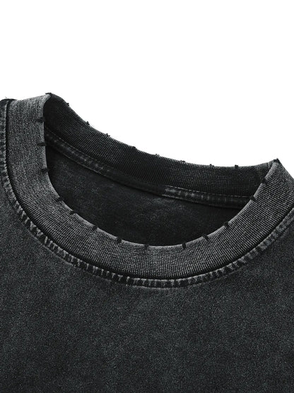 Classic 'Subtle' snow wash frayed hem tank