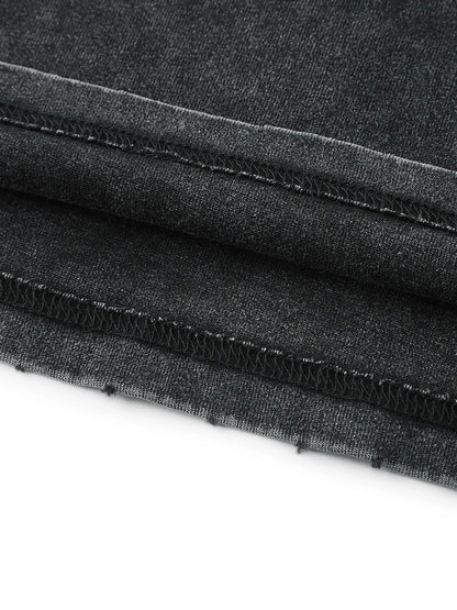 Classic snow washed frayed hem 'laurelled' tank - Studio Gallantry