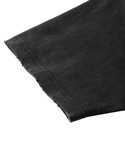 Classic heavyweight vintage washed frayed t - Studio Gallantry